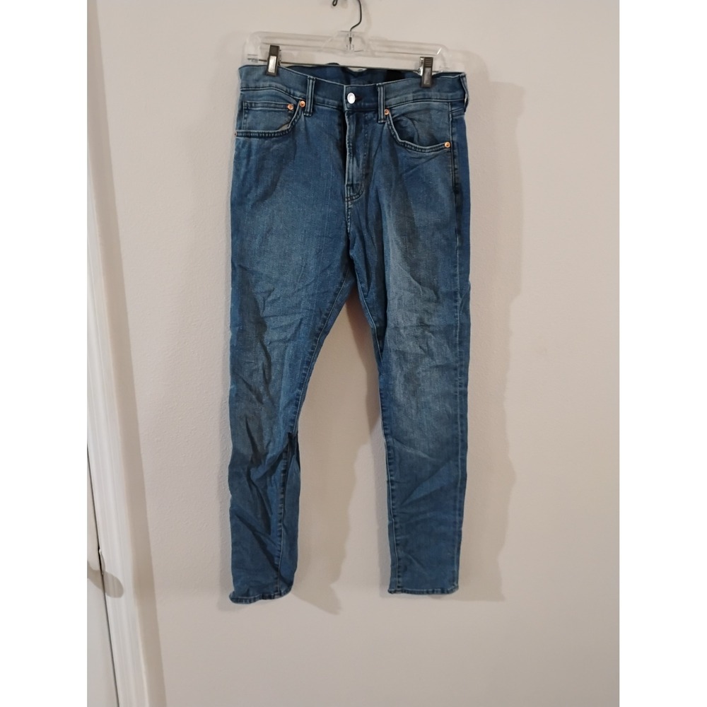 HM Denim Mens Skinny Jeans 33x32 Medium Wash Blue 5 Pocket Stretch Casual Pants